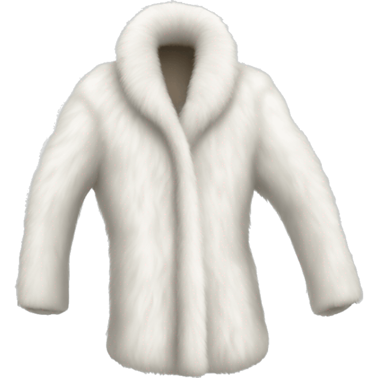 white fur coat  emoji