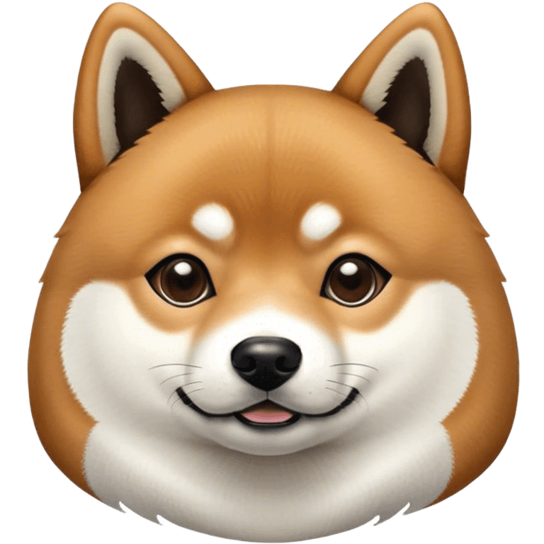 Brown black and White Shiba inu emoji