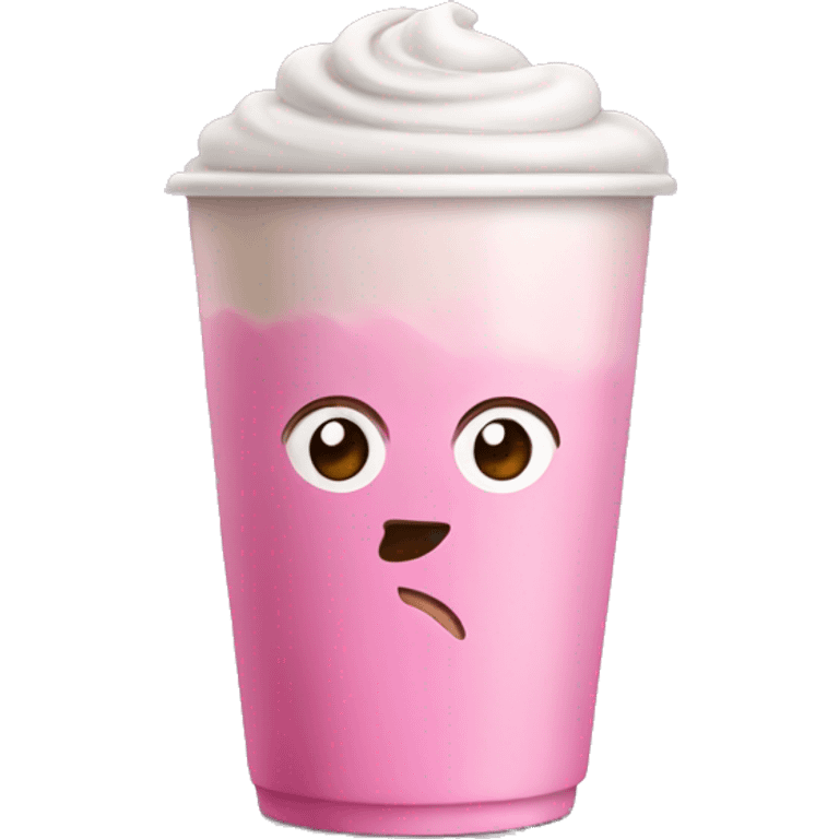 Coffe with pink milk  emoji