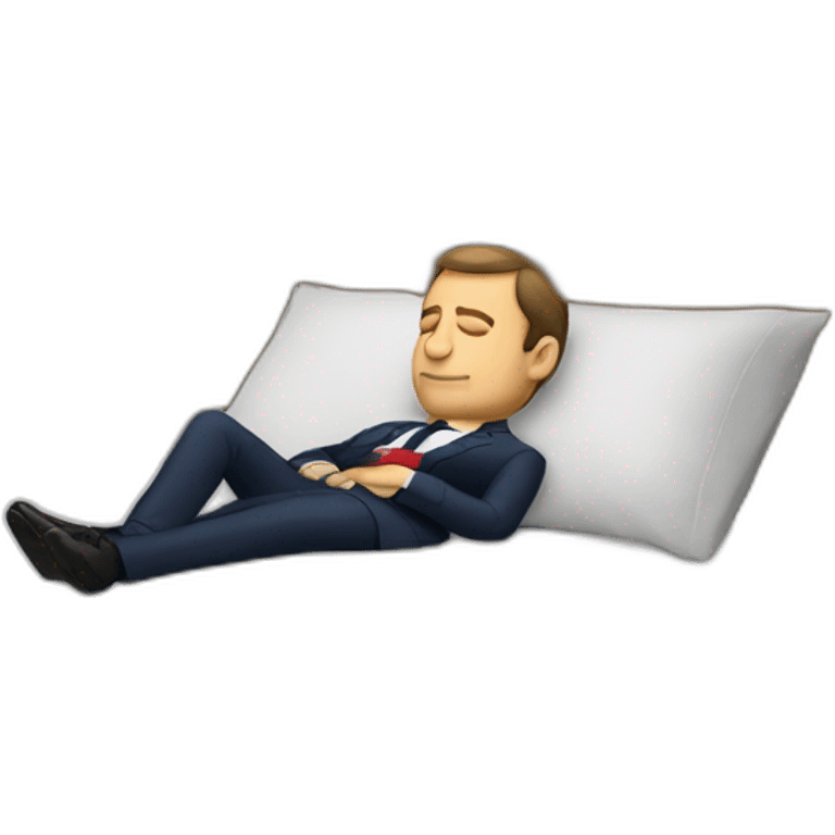 Macron en train de dormir emoji