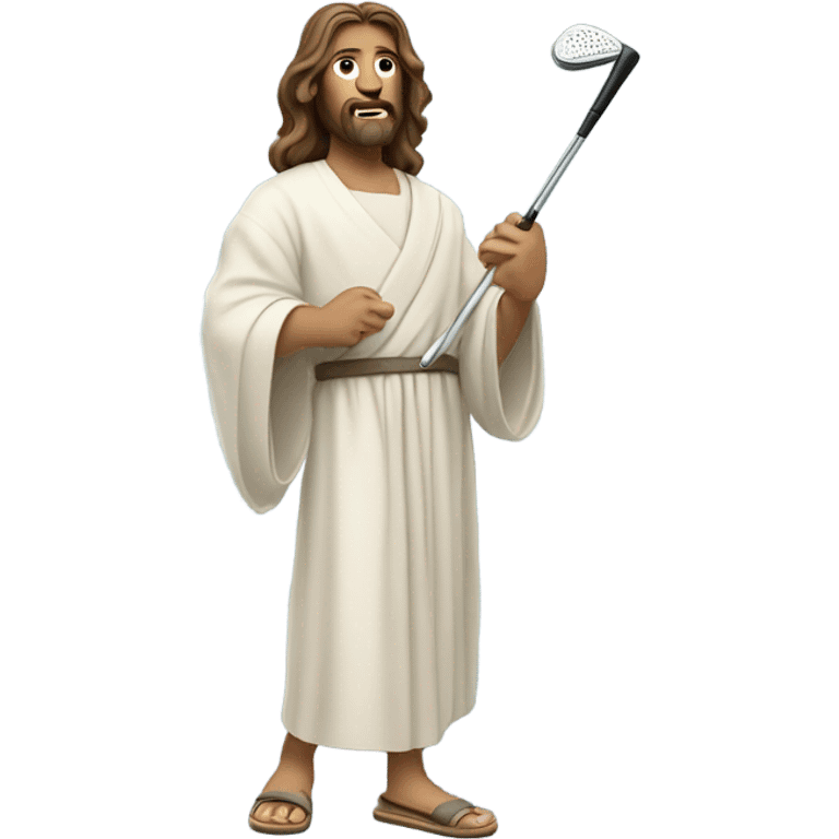 Jesus playing golf emoji