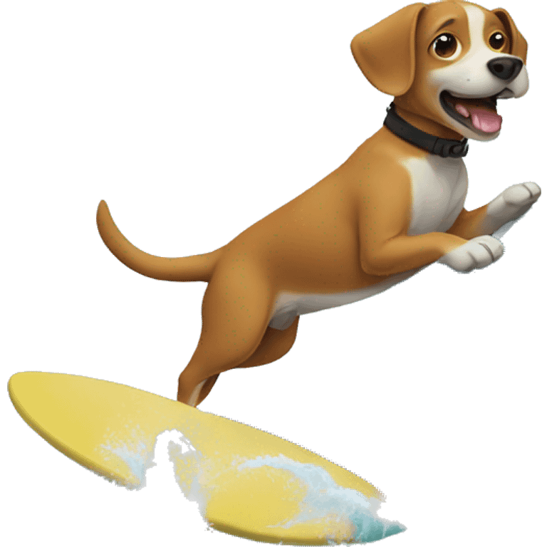 dog surfing emoji