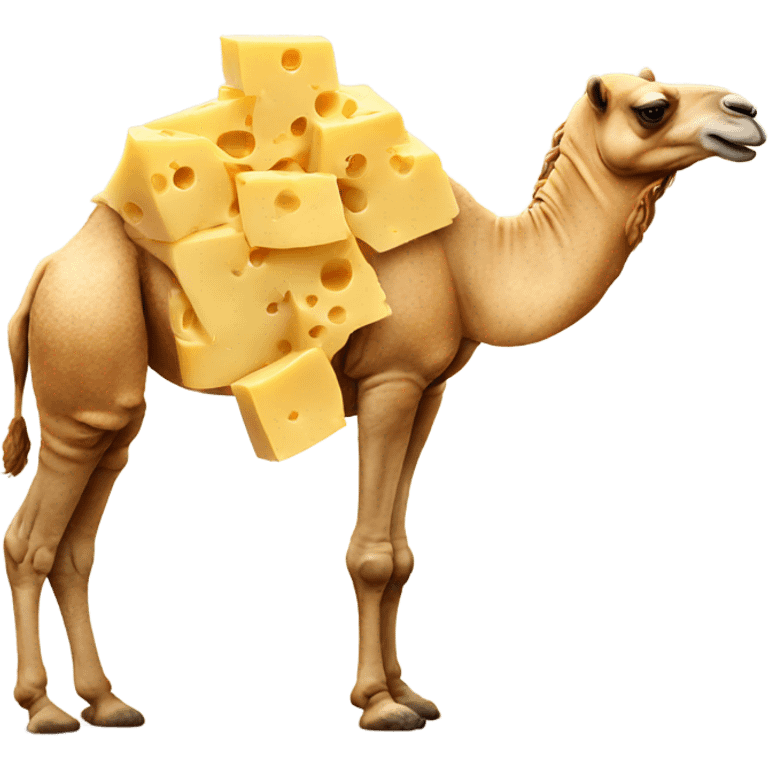 Camel made out of cheese emoji