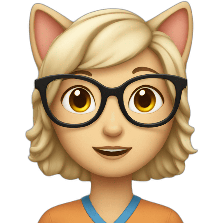 Teacher female cat emoji