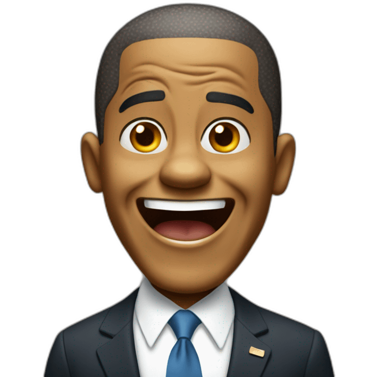 Barack obama happy surprised emoji