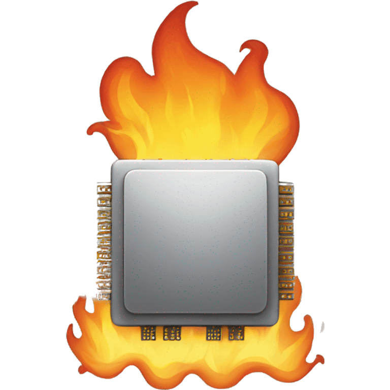 CPU in flames emoji