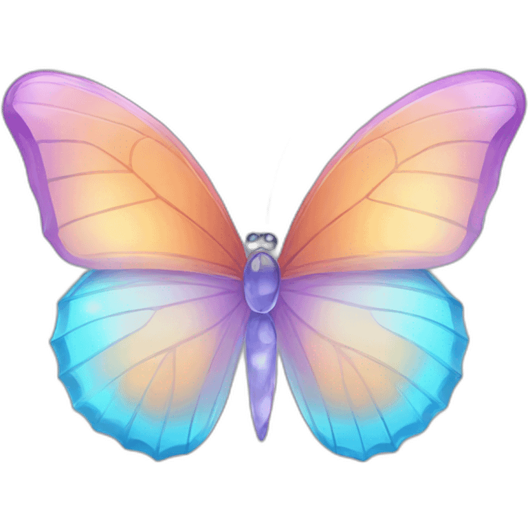 Crystal butterfly emoji