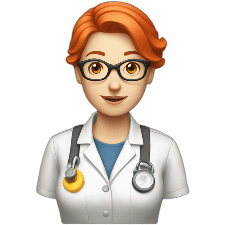 red haired woman technician engineer  emoji