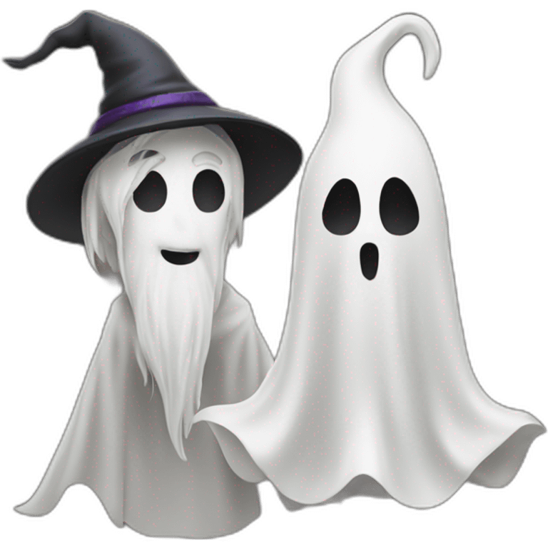 wizard and ghost emoji