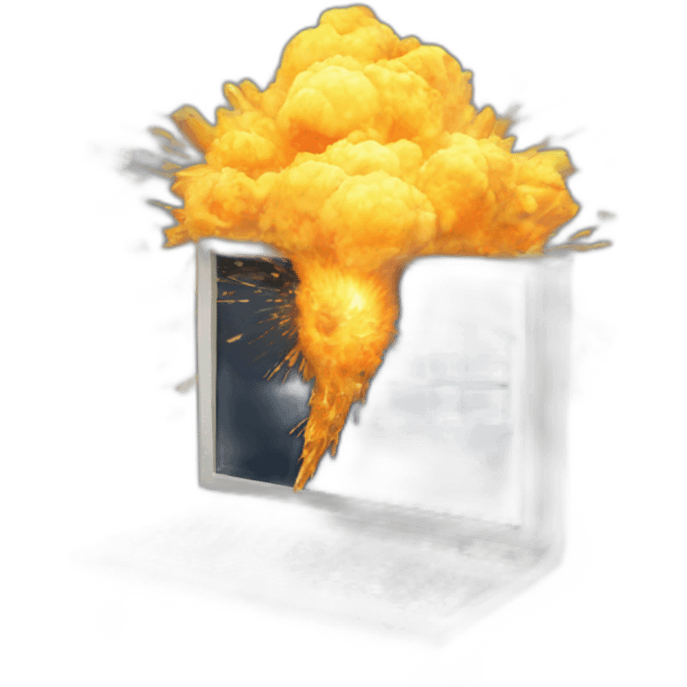 windows computer exploding emoji