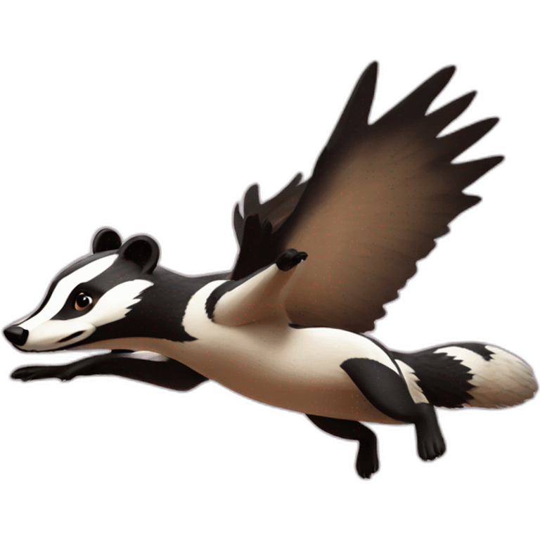 flying badger emoji