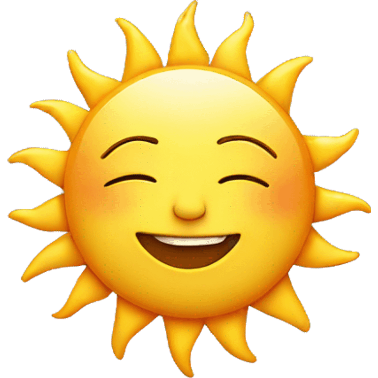 Sun with a baby face emoji