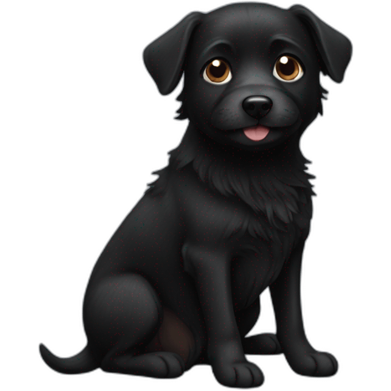 small black dog emoji