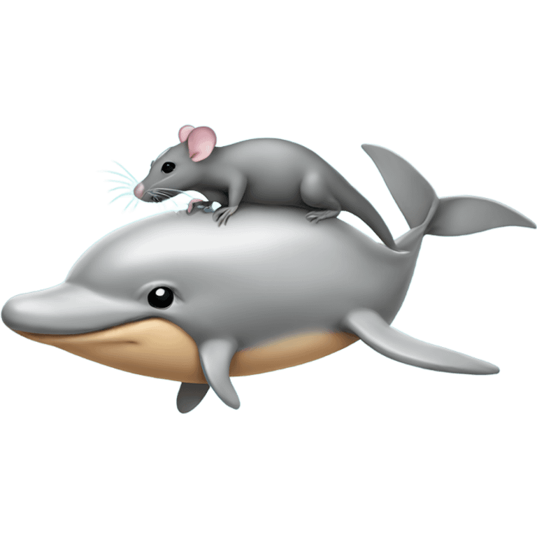 Rat on a dolphin emoji