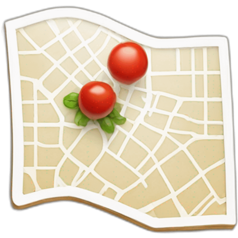 map marker shape, "food", white bg, w h 80% emoji