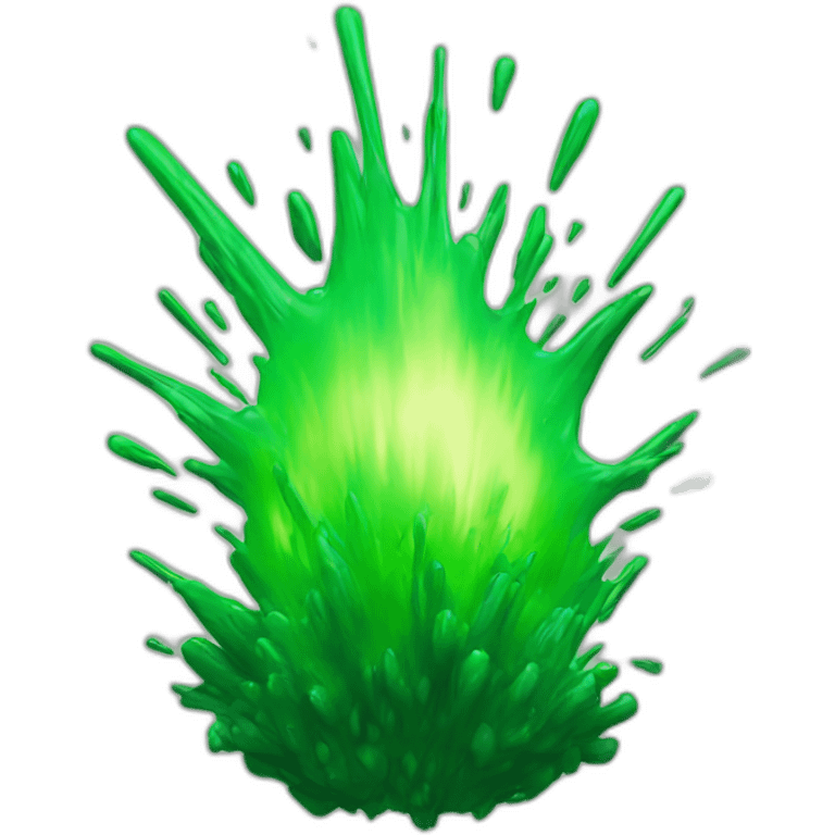 green explotion emoji