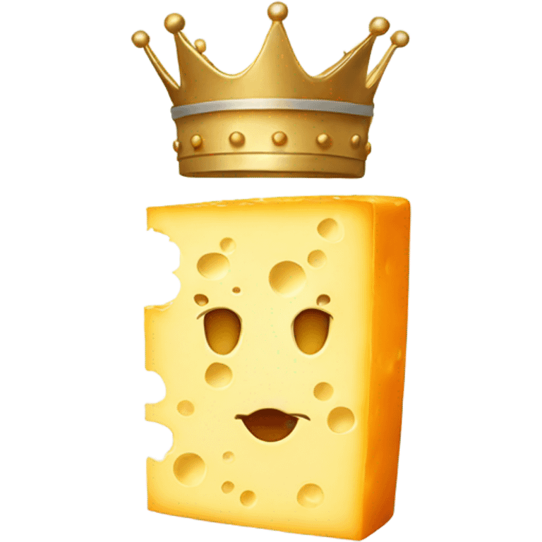 cheese with a crown emoji