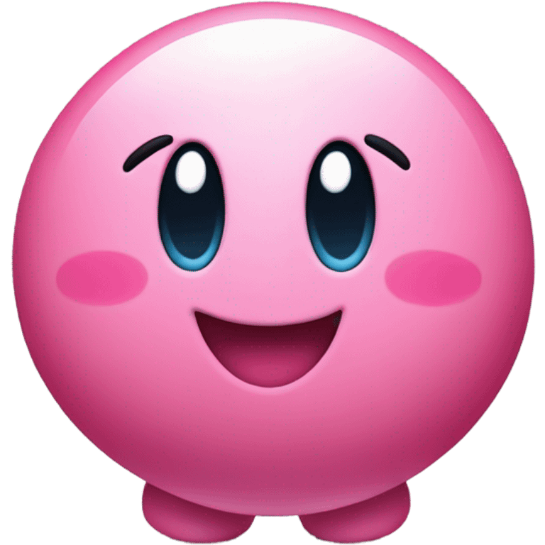 Anime style Kirby shaped ball emoji