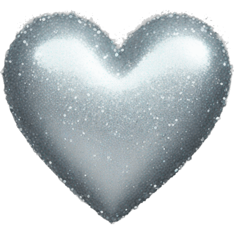 Silver sparkly heart emoji