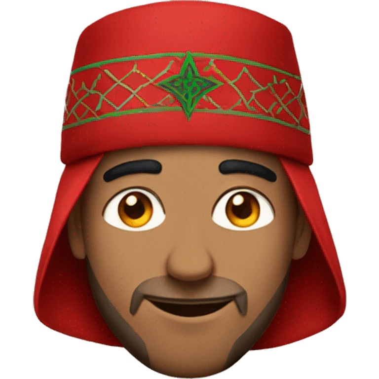 Moroccan m n wearing moroccan hat emoji