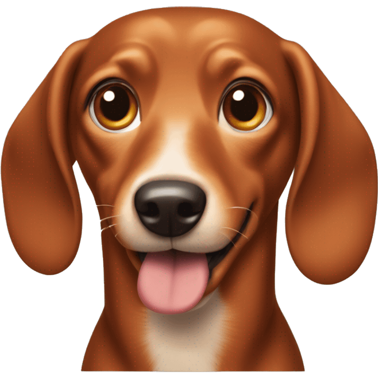 Weenie dog, reddish brown in color emoji