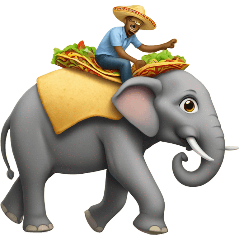 taco riding elephant emoji