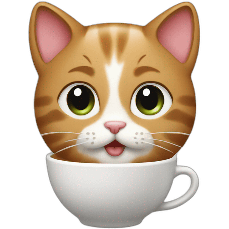 Kitty barista emoji