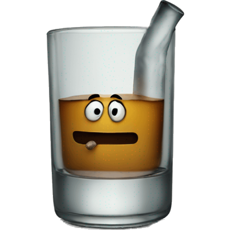 smoking from a glass emoji