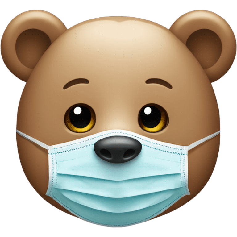 Bear with a face mask emoji