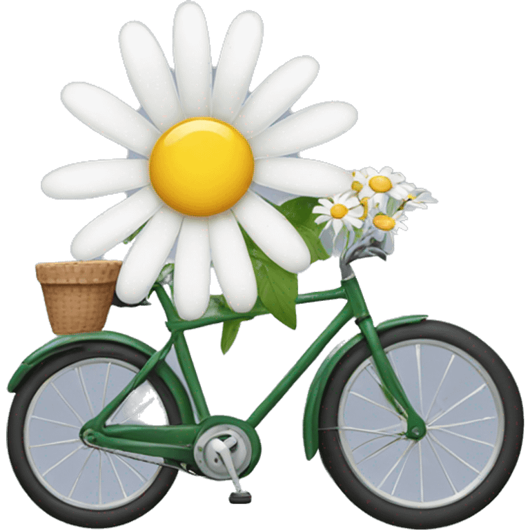 daisy flower riding  a bike emoji