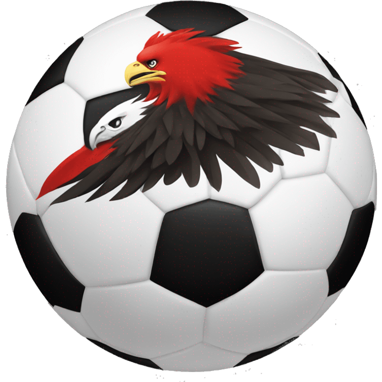 Albanian Eagle on a soccer ball emoji