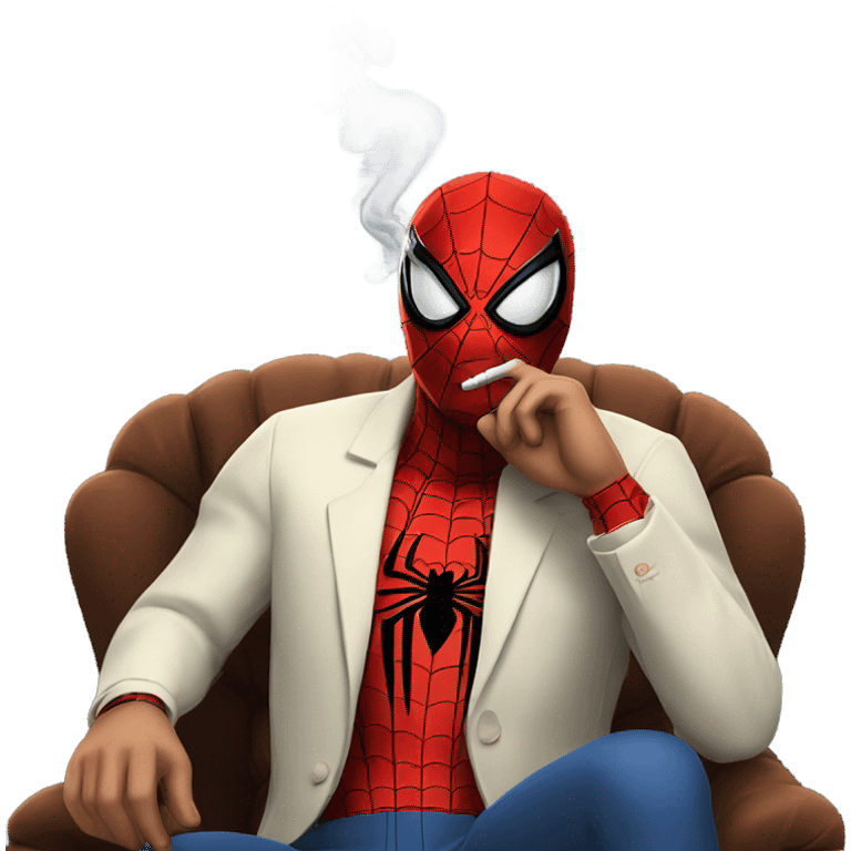 spider-man smoking a cigar  emoji