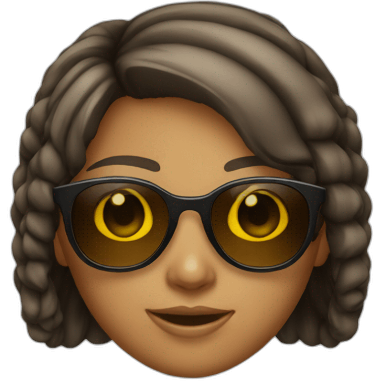 Girl with sunglass emoji