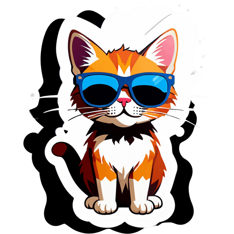 Cat with sunglasses emoji