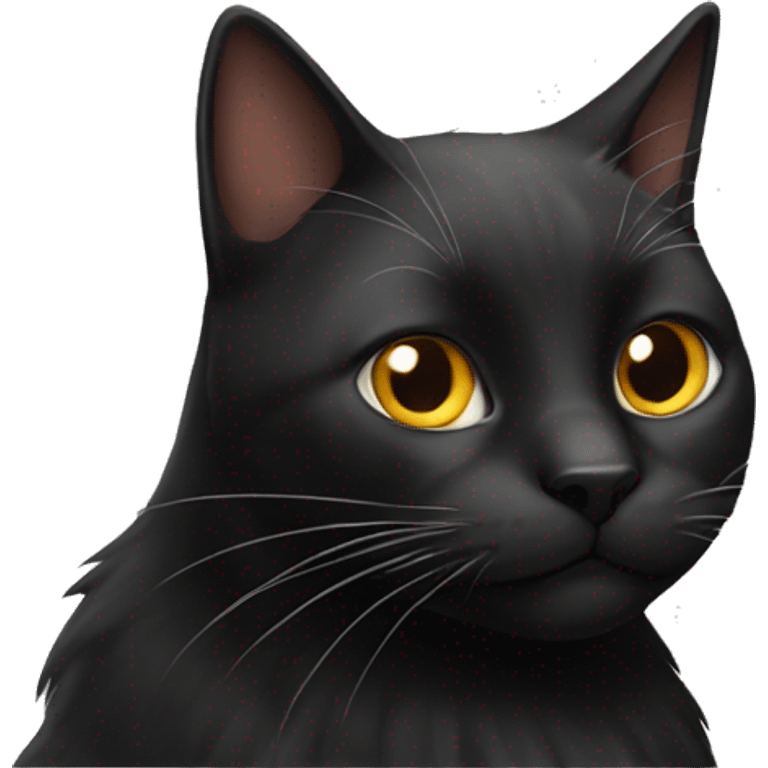 black cat with whiskers emoji