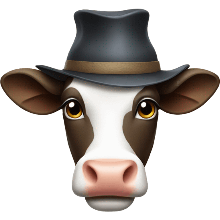 Cow in a hat emoji