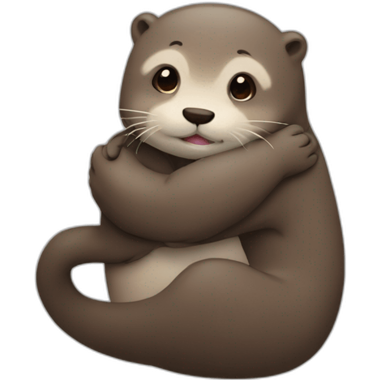 hug a cute otter emoji