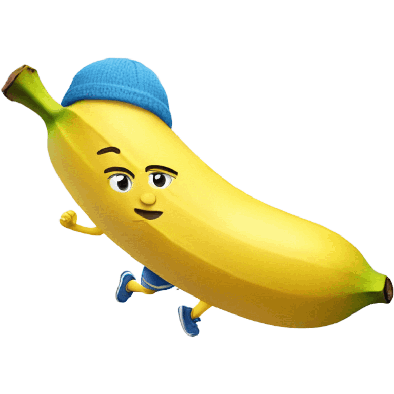 banana running fast with shoes and a sweatband emoji