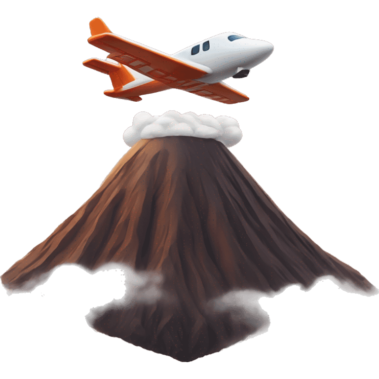 Flying over a volcano  emoji