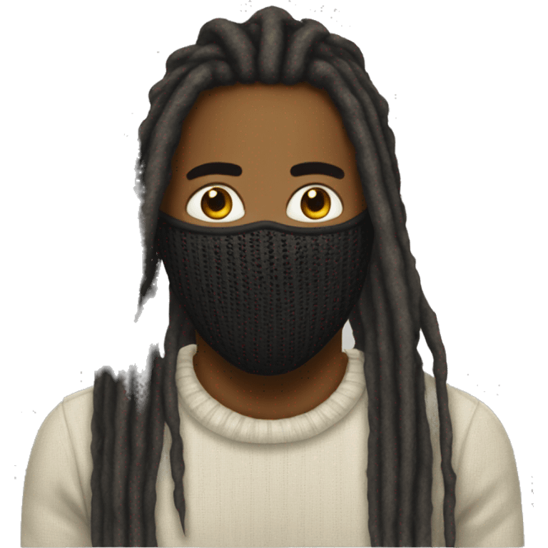 Portrait Ski mask dreadlocks emoji