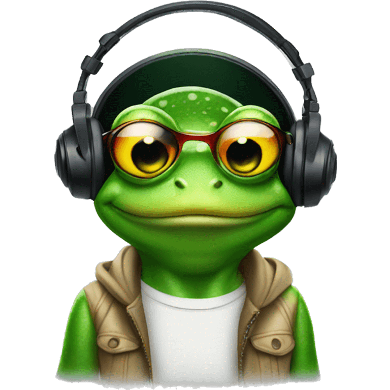 Dj frog  emoji