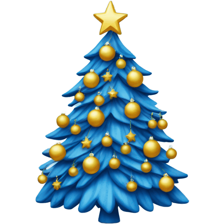 Blue Christmas tree emoji