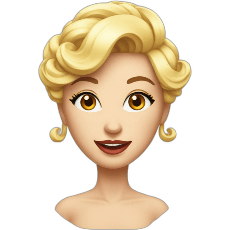 Create an emoji in the IOS style, representing a pin-up emoji