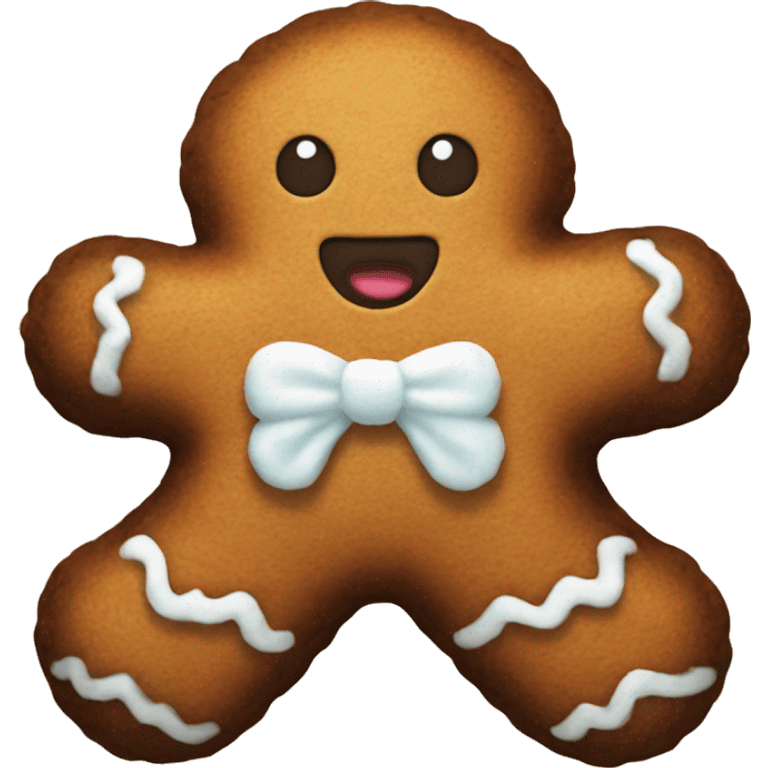 gingerbread man shaped fluffy pillow  emoji