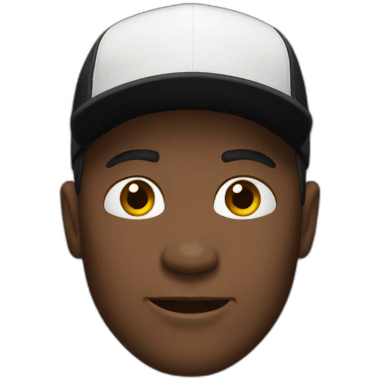 White Man with black snapback emoji