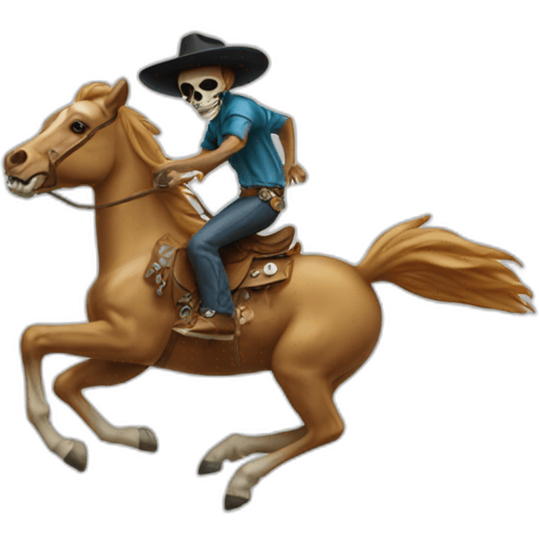 skull surfer cowboy emoji