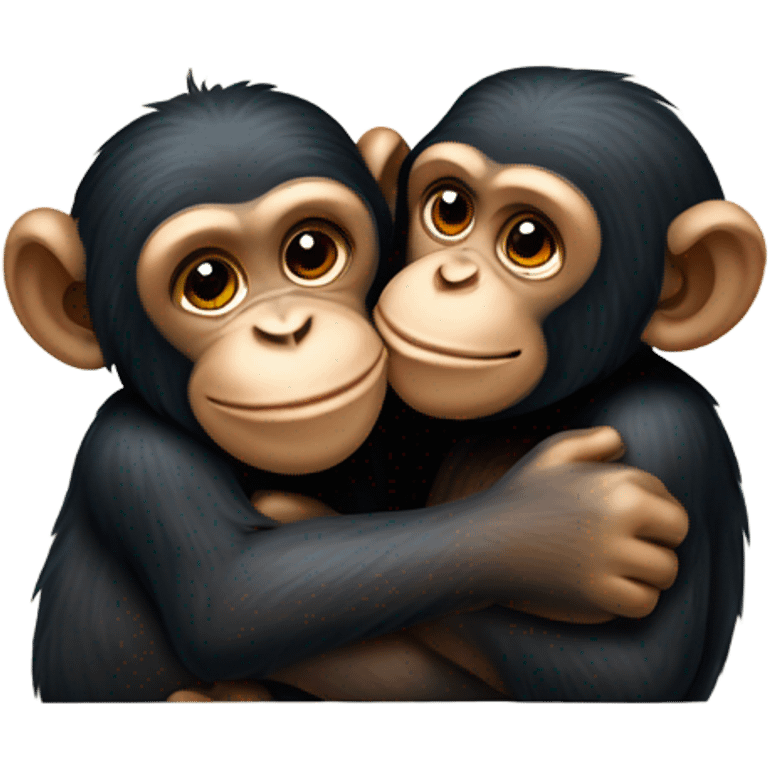 Chimpanzee love emoji