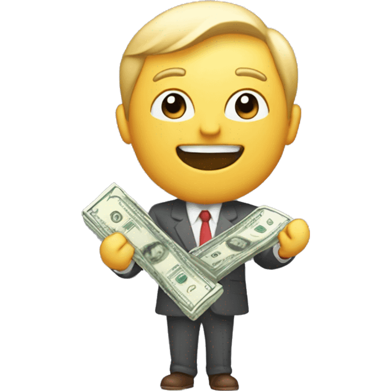 inversor ganando dinero en trading emoji