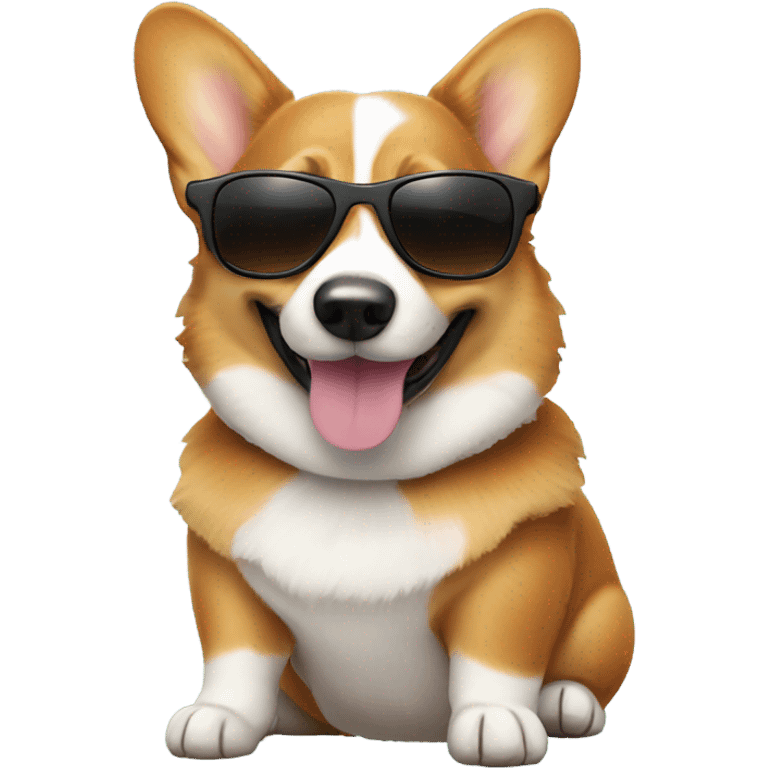 Corgi wearing sunglasses  emoji