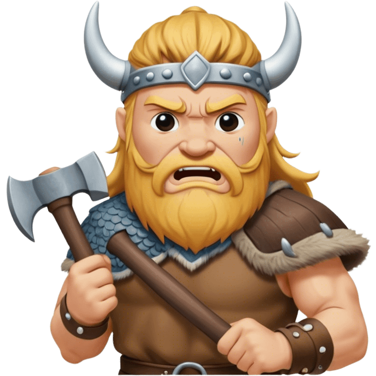 crying Viking with an ax in his hands
realistic emoji